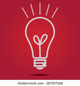 Light bulb vector icon 