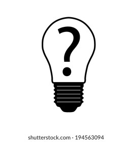 Light bulb vector icon