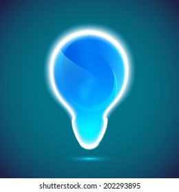 Light bulb vector icon