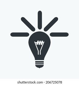 Light bulb vector icon