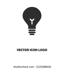 Light bulb. Bulb vector icon 