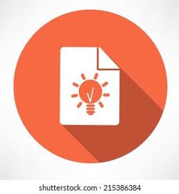 Light bulb vector icon