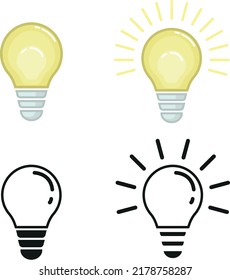 Light bulb - vector icon