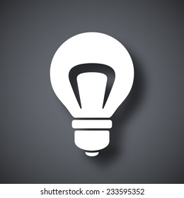 Light bulb vector icon