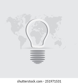 Light bulb vector icon