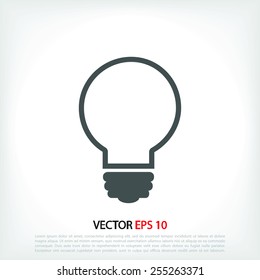 Light bulb vector icon