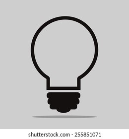 Light bulb vector icon