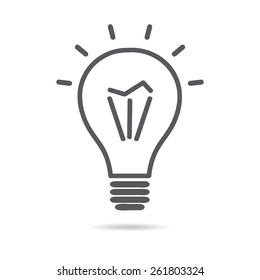 Light bulb vector icon