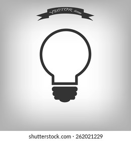 Light bulb vector icon