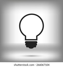 Light bulb vector icon