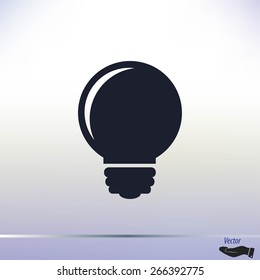 Light bulb vector icon