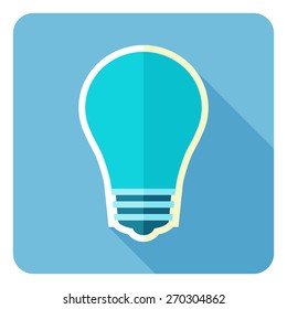 Light bulb vector icon.