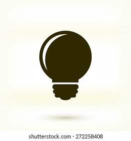 Light bulb vector icon