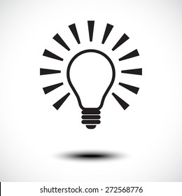 Light bulb vector icon