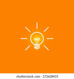 Light bulb vector icon