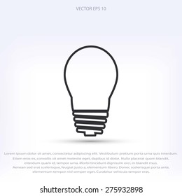 Light bulb vector icon