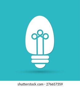 Light bulb vector icon