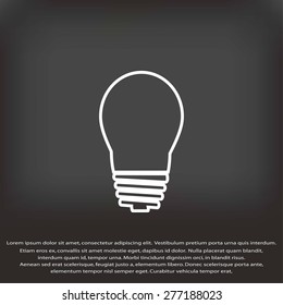Light bulb vector icon