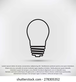 Light bulb vector icon