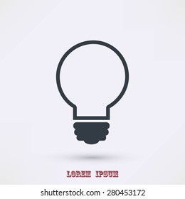 Light bulb vector icon
