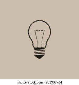 Light bulb  - vector icon
