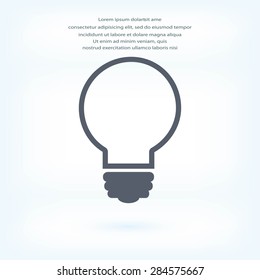 Light bulb vector icon