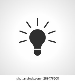 Light bulb vector icon