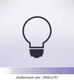 Light bulb vector icon