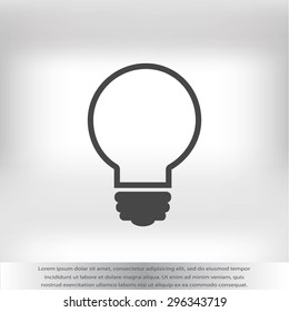Light bulb vector icon