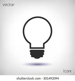Light bulb vector icon