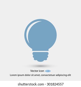 Light bulb vector icon