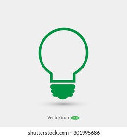 Light bulb vector icon