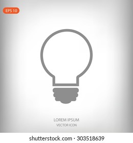 Light bulb vector icon