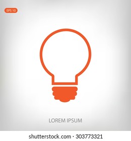 Light bulb vector icon