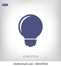 Light bulb vector icon