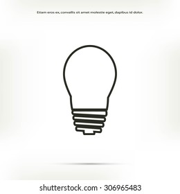 Light bulb vector icon