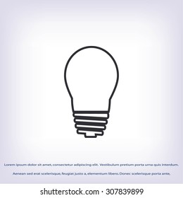 Light bulb vector icon