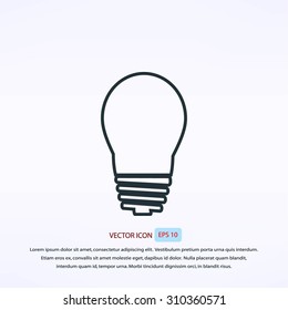 Light bulb vector icon Light bulb vector icon