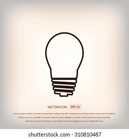 Light bulb vector icon