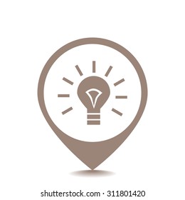Light bulb vector icon
