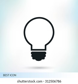 Light bulb vector icon