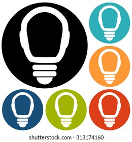 Light bulb vector icon