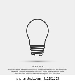 Light bulb vector icon