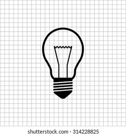 Light bulb  - vector icon
