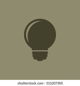 Light bulb vector icon