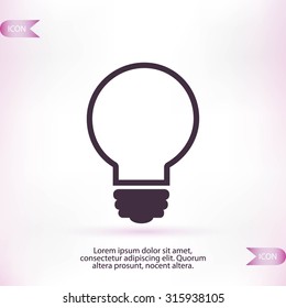 Light bulb vector icon