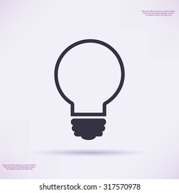 Light bulb vector icon