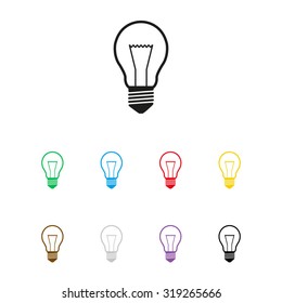 Six Cartoon Colored Lights Stock Vector (Royalty Free) 221422108 ...