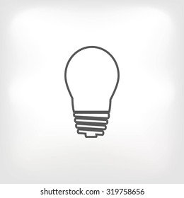 Light bulb vector icon