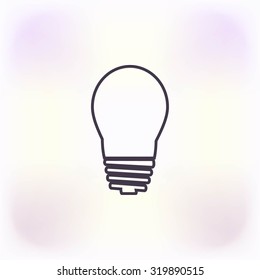 Light bulb vector icon
